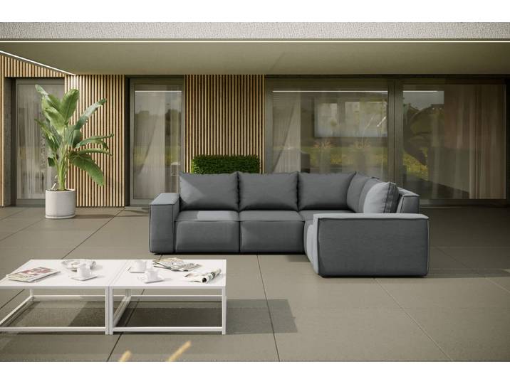 Kaiser Möbel Ecksofa Gartenmöbel für den Garten SONNE, die Terrasse, eckcouch, Bequem, komfortabel, viele Farben, für den Garten, die Terrasse