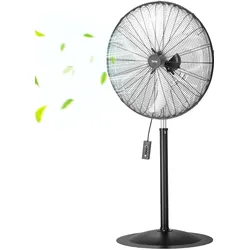 VEVOR Industrieller Standventilator, 810 mm, 85-Grad-Oszillationsventilator, höhenverstellbare Ventilatoren mit 3 einstellbaren Geschwindigkeiten, Windmaschine für Werkstatt, Lagerhaus, Schwarz