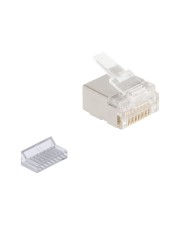Delock RJ45 Modularer Stecker Cat.6a für Slim und Flachbandkabel 100er Set Kabel-/Adapterset Netzwerk CAT 6a (67019)
