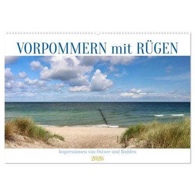 Vorpommern mit Rügen (Wandkalender 2026 DIN A2 quer), CALVENDO Monatskalender