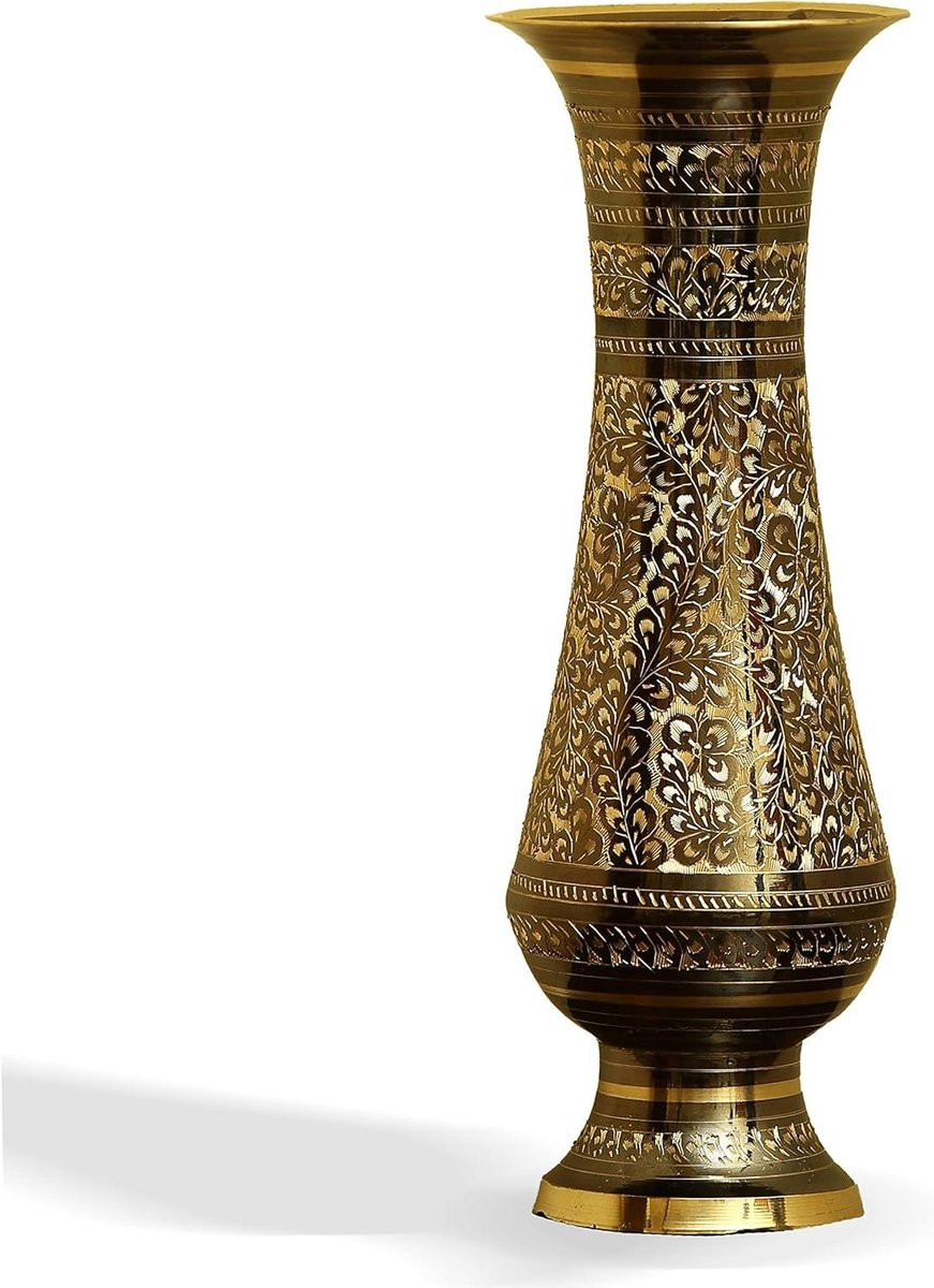 Handgemaakte rustieke decoratieve gouden vaas voor huisdecoratie, Hoogte: 254 cm