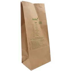 Bio Papierbeutel Natura Biomat kompostierbar 15-20 L kompostierbar gemäß EN 13432, 2-lagig nassfest