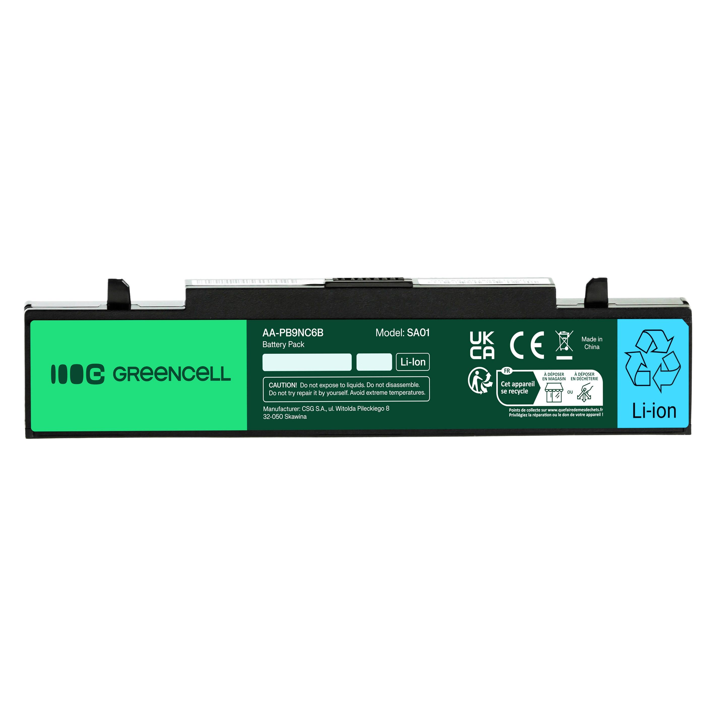 GreenCell SA01 - Akku - Samsung - RV511 R519 R522 R530 R540 R580 R620 R719 R780 (6 Zellen, 4400 mAh) (SA01)