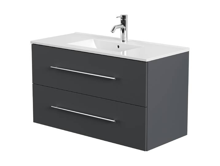 Meuble vasque Homeline 101cm Gris/Graphite