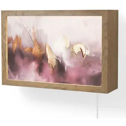 WANDLEUCHTE Lila - Abstrakt - Farbe - Gold LED 30x20 cm Wandlampe
