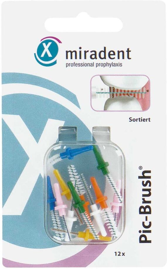 Miradent Interdentalbürsten Pic-Brush Ersatzbürsten sortiert 12stk