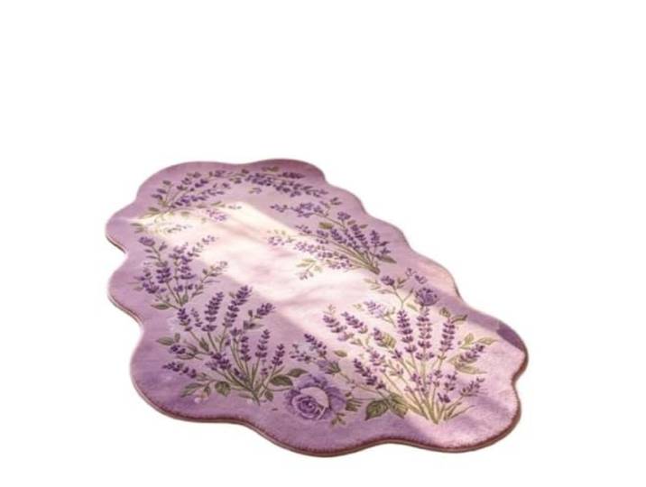 EnxJire Unregelmäßig geformter Schlafzimmerdekor-Teppich Blumenmuster-Teppiche for Wohnzimmer, dicke Plüsch-Nachttisch-Bodenmatte(San 246,100x200cm)