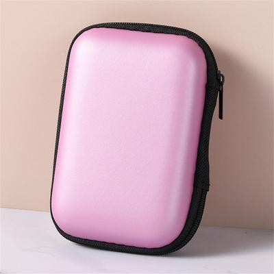 Inspire Daily Merch Travel Cable Organizer Storage Zipper Case Portable USB Data Cord Charger Plug Earphones Sundries Storage Bag pink