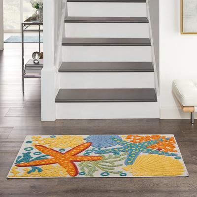 Nourison Aloha Coastal Starfish Indoor/Outdoor Area Rug