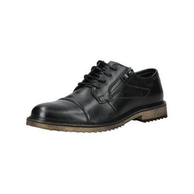 Schnürschuh BUGATTI "bugatti Businessschuhe Leder", Herren, Gr. 42, schwarz, Leder, Schuhe Schnürschuh
