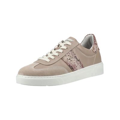 Sneaker NERO GIARDINI "Nero Giardini Sneaker Leder", Damen, Gr. 36, beige, Leder, Schuhe Sneaker