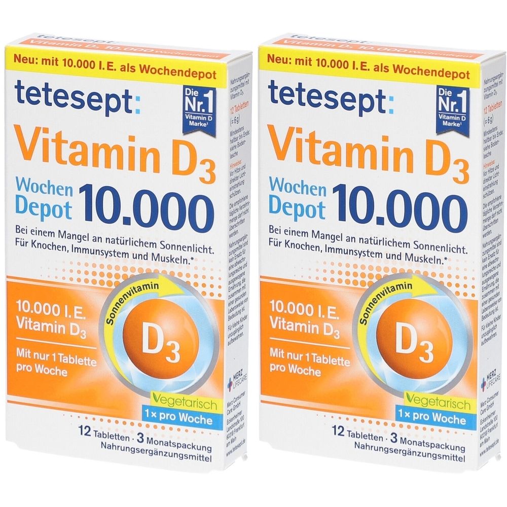 Tetesept Vitamin D3 10.000 Filmtabletten 2x 2x12 St