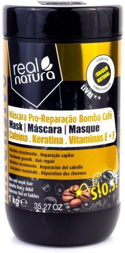Real Natura Hair Mask without Salt Pro Repair Pump Coffee 1 Kg