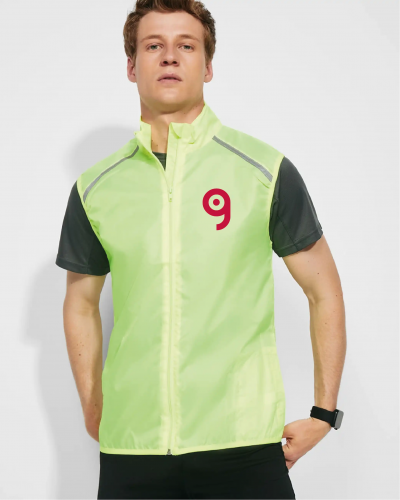 Gilet running Jannu leggero uomo, riflettente Personalizzate o neutre Roly