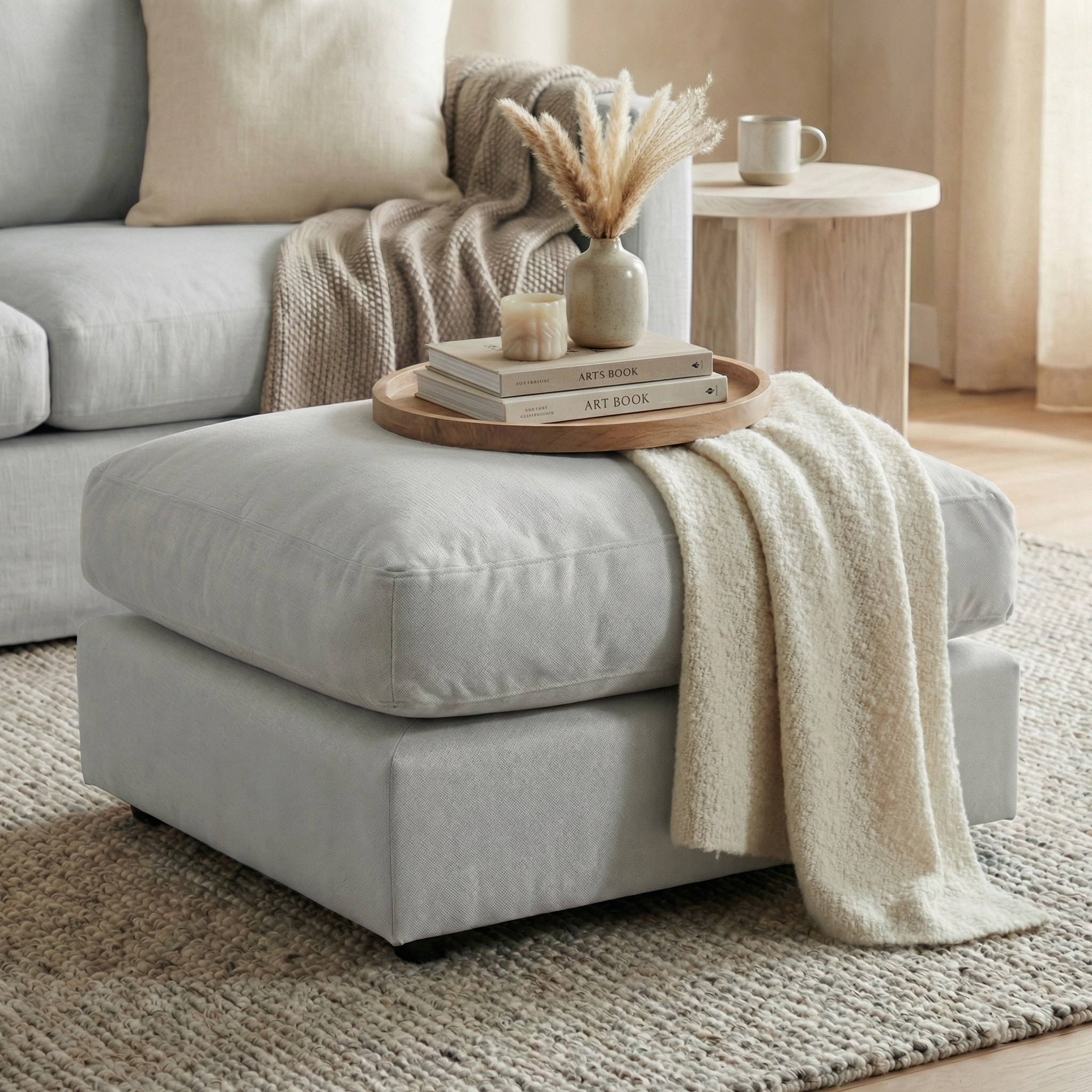 Sofa Style Hampshire Modular Footstool in Dove Grey