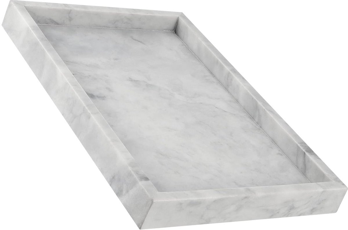 Rechthoekig Marmeren Dienblad - Luxe Opbergplank voor Badkamer, Keuken en Kantoor - B/D: 30 x 20 cm
