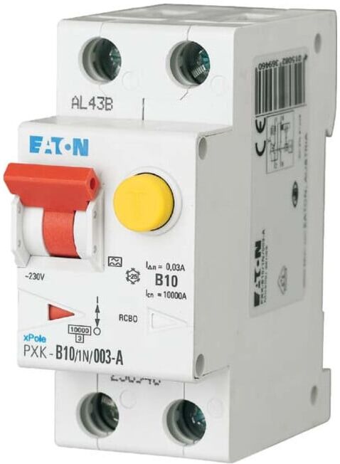 Eaton Interrupteur différentiel FI/LS B 10A 1p+N, 30mA PXK-B10/1N/003-A (236946)