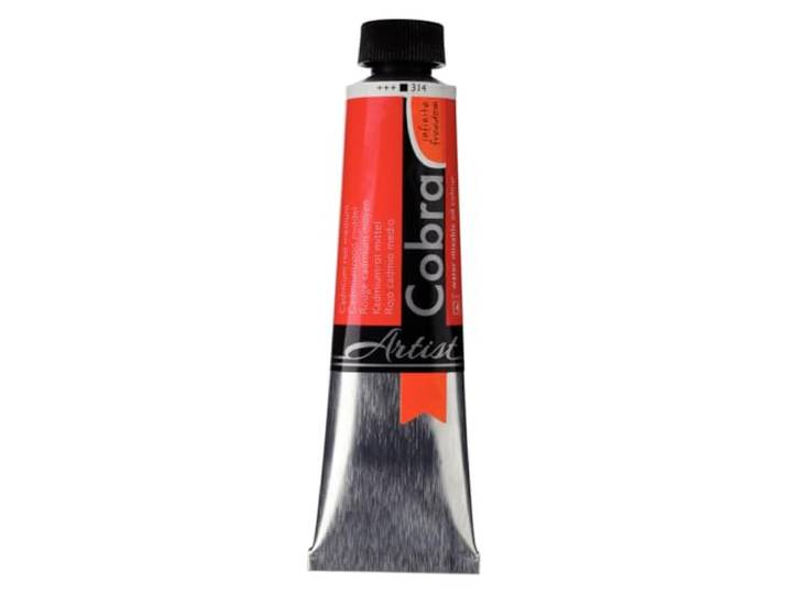 Cobra Artist Tube Watermengbare Olieverf - 40 ml Cadmium Red Medium 314 - Hoge kwaliteit - Hoge pigmentatie - Reinigen met water zonder oplosmiddelen - Uitstekende lichtechtheid