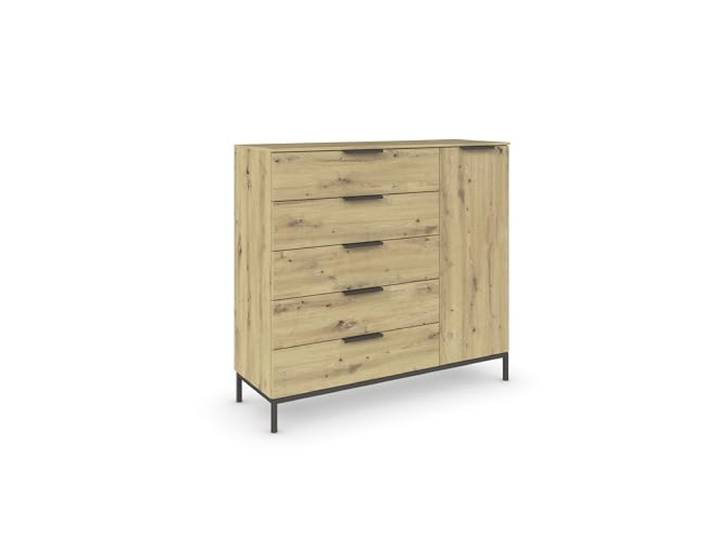 Rauch Möbel Flipp, Kommode, Farbe Eiche Artisan, Breite 120 cm