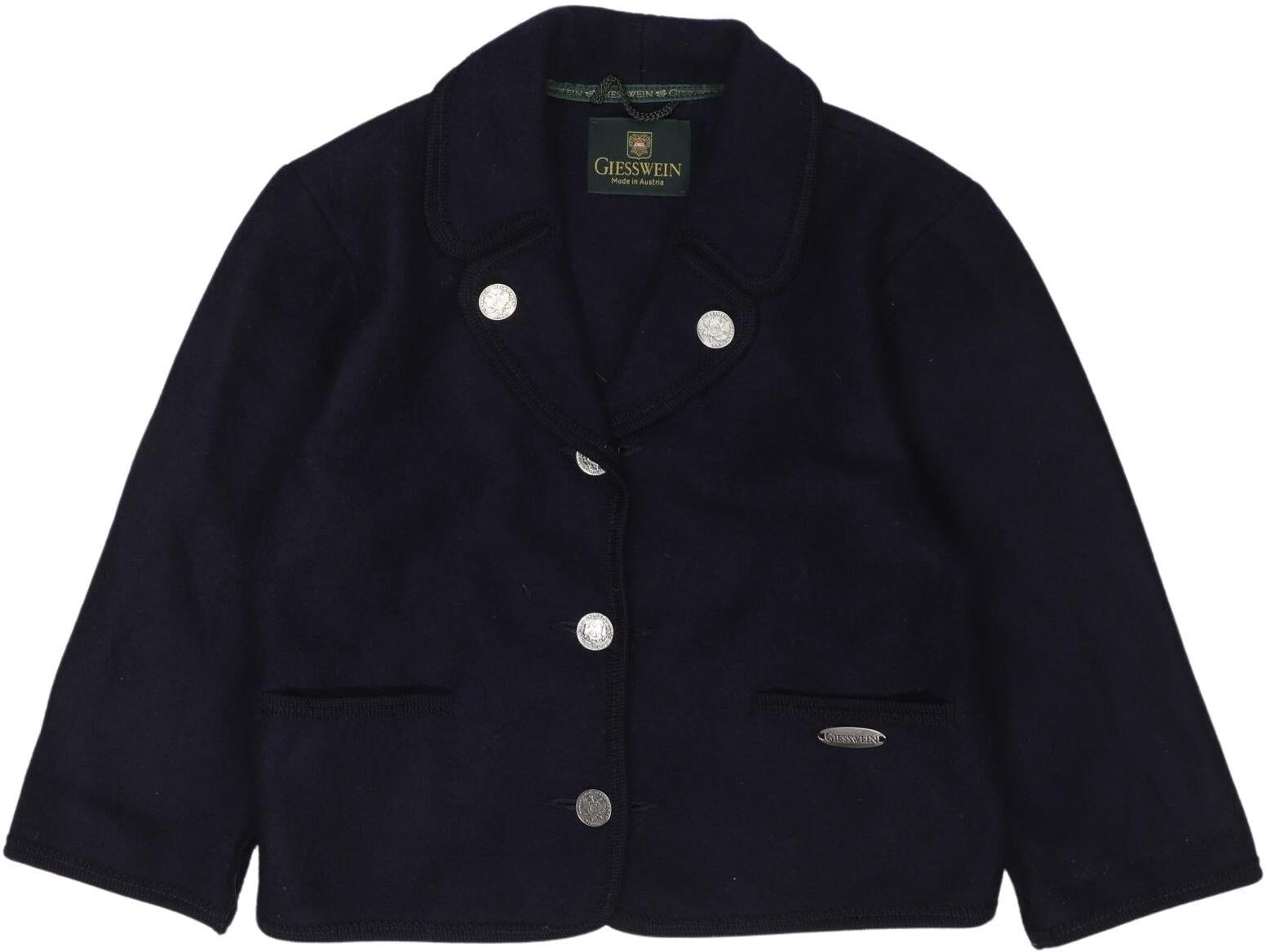 Giesswein Mädchen Jacke oder Mantel, Marineblau, Gr. EU 116, Schurwolle - Second Hand