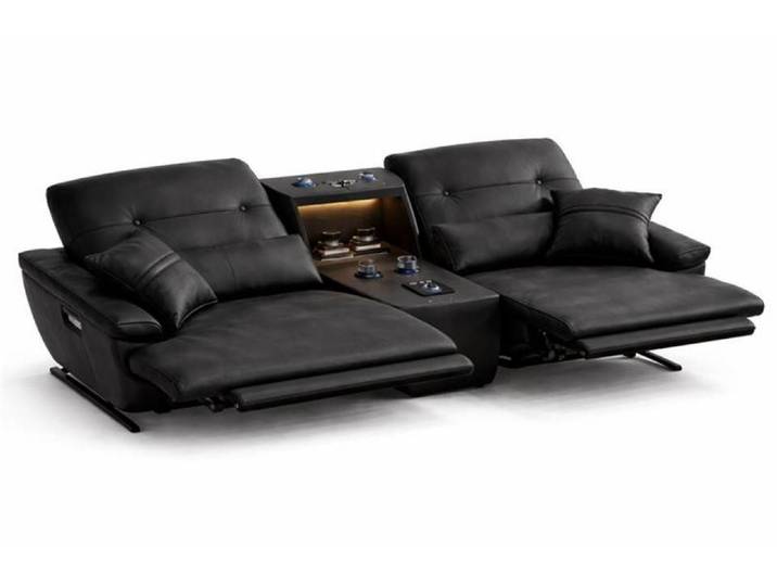 Xlmoebel Sofa Relax Multimedia Couch mit LED und verstellbaren Funktionen, 2-Sitzer Sofa 1 Teile, Made in Europa