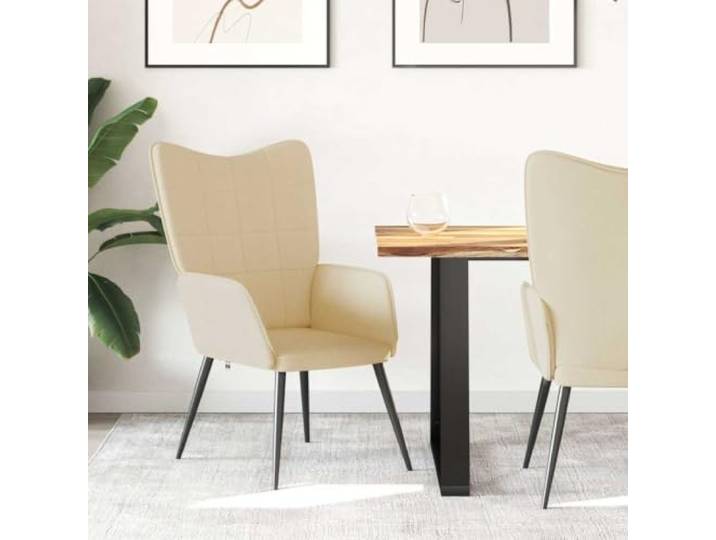 Sessel Creme Gepolstert Stoff Stahlrahmen 110 kg Creme, Stoff, Gitter, Schwamm, Stahlrahmen, 110 kg, modernes Design