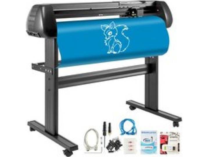 VEVOR Plotter de Découpe Vinyle Traceur de Coupe 720 mm avec Logiciel SignMaster, Machine Découpe Vinyle Flexible Affichage LCD Interface USB & COM Alignement de Coupe Impeccable pour Tracer Découper