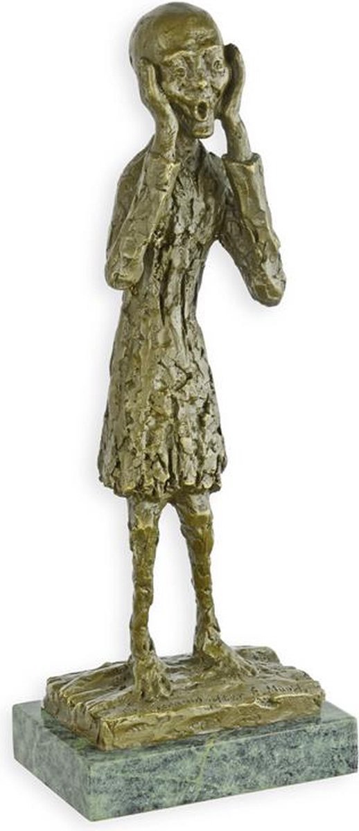 Bronzen beeld van De Schreeuw van De Splinter B.V. voor op tafel