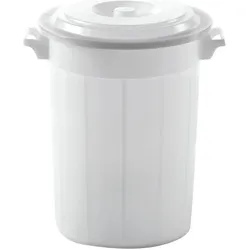 Kerbl 3210249 Futtertonne weiss mit Deckel 70ltr, Futternapf Zubehör