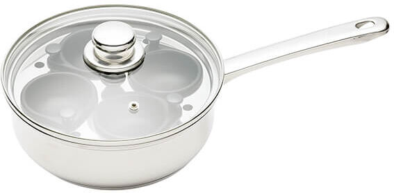 KitchenCraft Stainless Steel Four Hole Egg Poacher