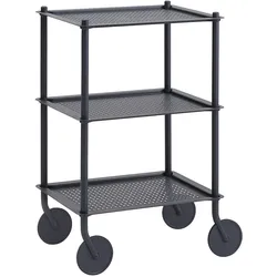 Muuto Flow Servierwagen, 3 Etagen, blaugrau