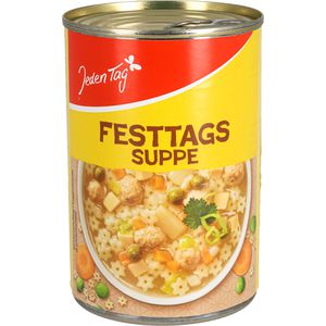 JedenTag Fertiggericht Festtagssuppe, mit Nudeln und Gemüse, 400 g