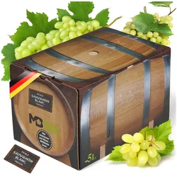 Weinhaus Müller Bornheim Pfalz Sauvignon Blanc Weißwein trocken 12 % vol. 5 Liter Bag in Box