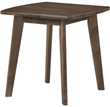 Costway Solid Wood Side Table Square End Table with Thickened Top and Curved Edge-Walnut