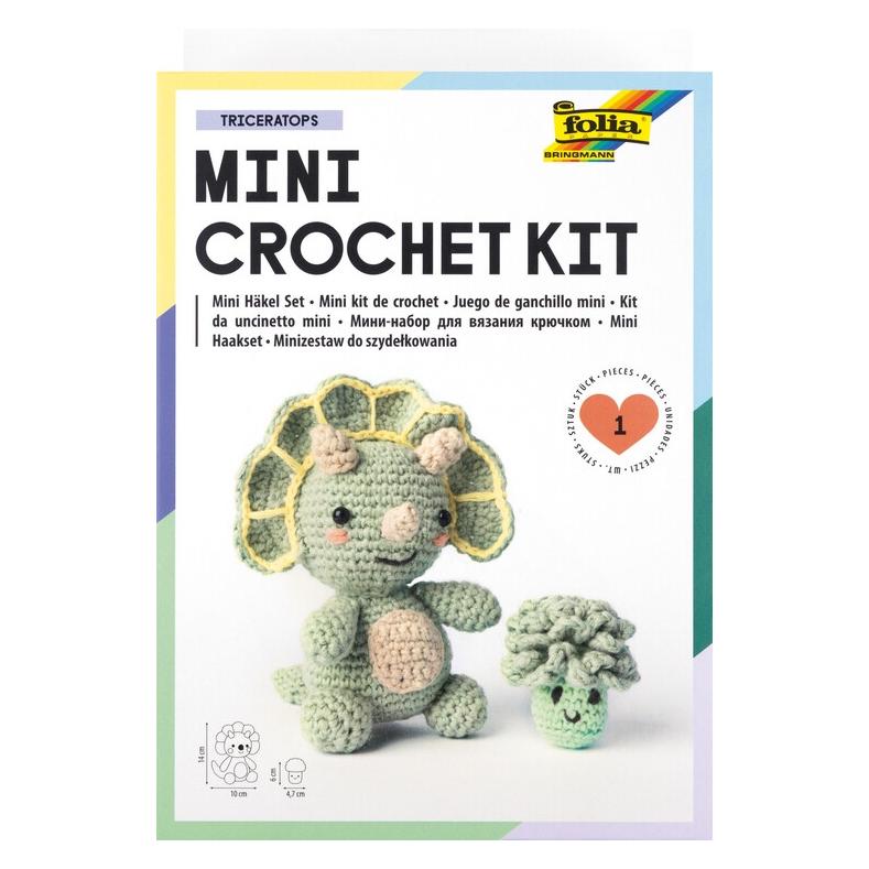 Folia Mini Crochet Set DINO / TRICERATOPS (23925)