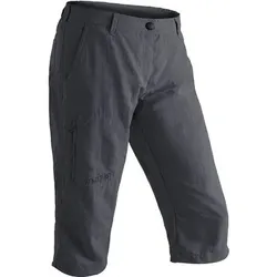 MAIER SPORTS Damen Caprihose Neckar, Größe 40 in Schwarz Schwarz