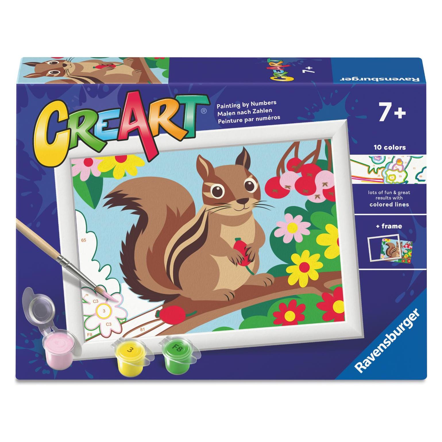 Ravensburger CreArt - Malen nach Zahlen - Streifenhörnchen (12023251)