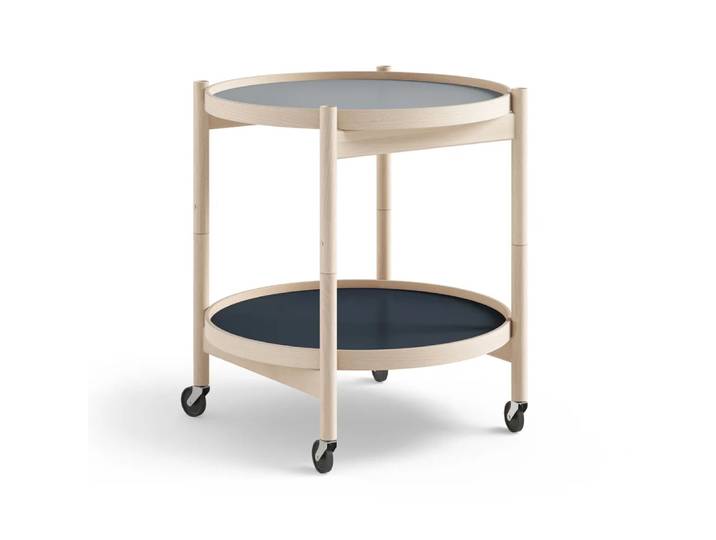 Brdr. Krüger Bølling Tray Table model 50 Servierwagen water, unbehandeltes Buchenholzgestell
