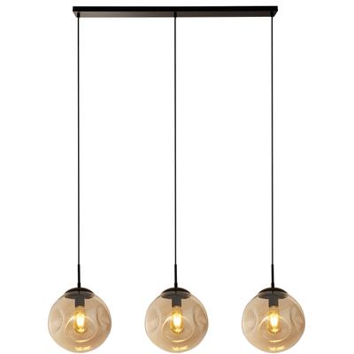 SEARCHLIGHT Hängeleuchte "Hängeleuchte Punch, 3-flammig", schwarz, 3, H: 36cm, 1 Stk., Leuchten, Mundgeblasenes Glas, Hängeleuchte
