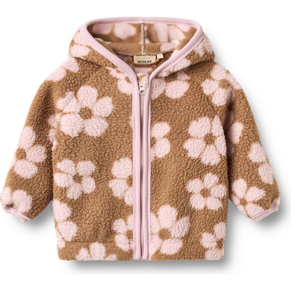 Wheat Fleece Cardigan Long Sleeve Martinus warm hazel flowers (9788) 68 6458-903 GRS-9788-68/6m