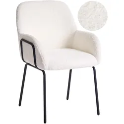 ESSZIMMERSTUHL Bouclé Cremeweiß Algona