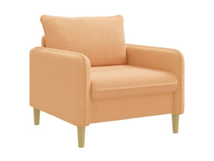 KDVXBCQJH XL Sessel Beige Bouclé Polstersessel Modern für Wohnzimmer Weicher Lounge-Sessel mit dicker Schaumstoffpolsterung, breiter Sitzfläche und Kunststoffbeinen für Schlafzimmer.