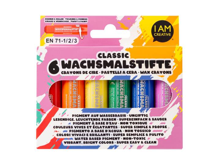 Wachsmalstifte Set Classic, 6 Farben