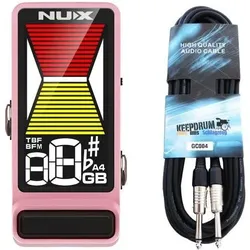NUX Stimmgerät NTU-3 MKII Flow Tune Pink mit Kabel, Stimmgerät, Pink
