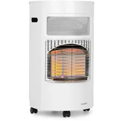 Blumfeldt Bonaparte Gasheizgerät 4200W elektrische Zündung Gasflaschen bis 15 kg Weiß