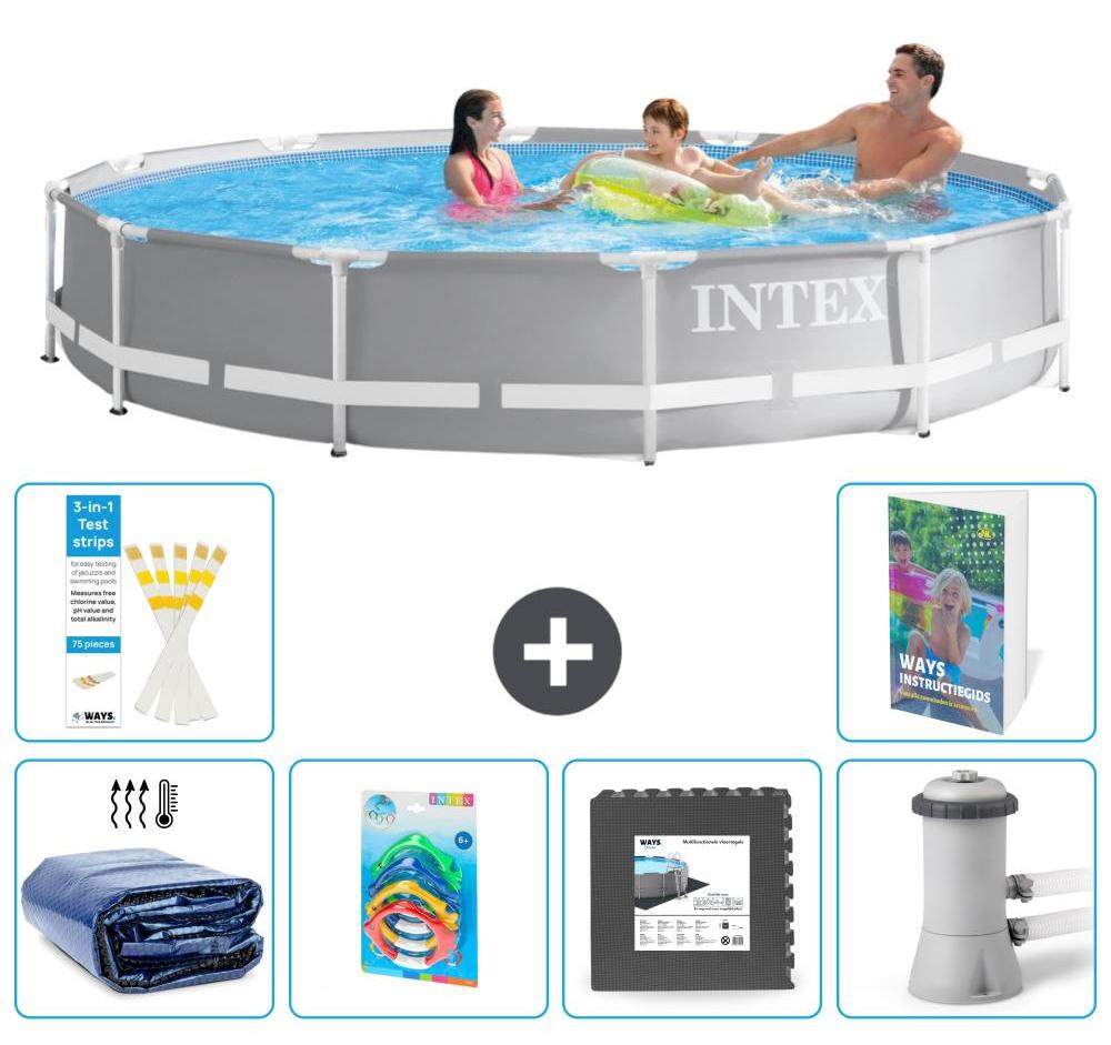 Prism Frame Pool Rund - 366x76 cm - 5-teilig S3