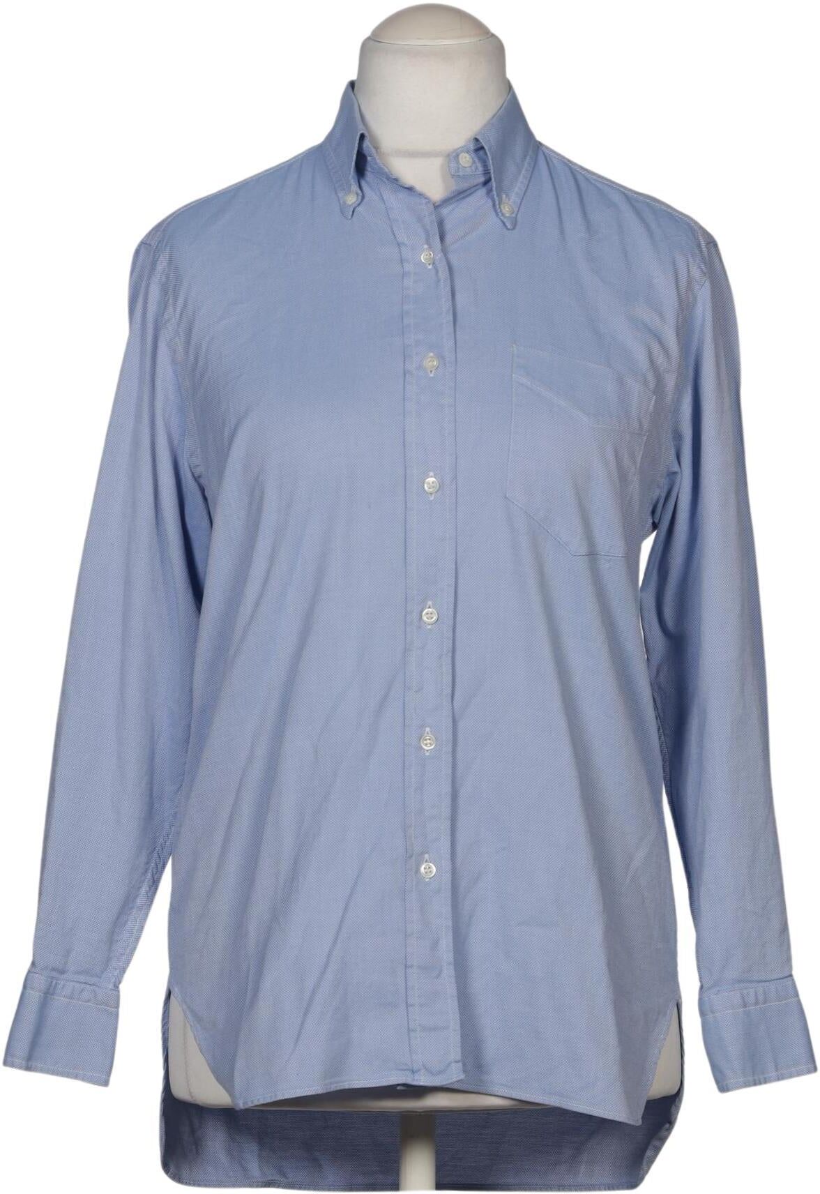 Uli Knecht Damen Bluse, Hellblau, Gr. EU 42, Baumwolle - Second Hand