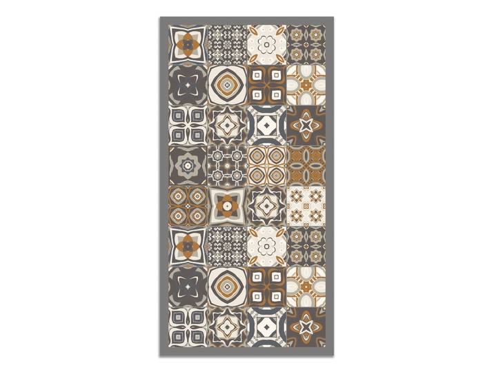 Tapis vinyle carreaux ciments orange 120x170cm