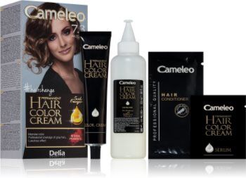 Delia Cosmetics Cameleo Omega cor para cabelo permanente tom 7.3 Hazelnut. Cameleo Omega