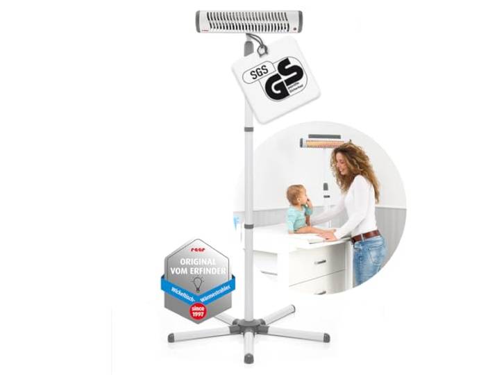 reer EasyHeat Flex Wickeltisch-Wärmestrahler Baby, 500 W, Standgerät, Weiß